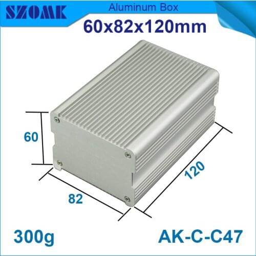 2pcs/lot aluminium control enclosure 60(H)x82(W)x120(L) mm popular good quality aluminium protect case for electronic silvery