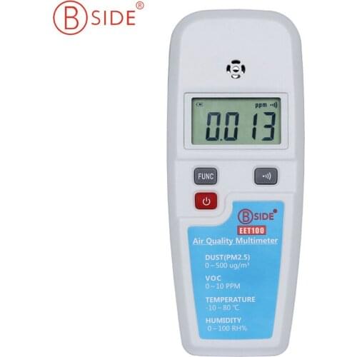 BSIDE EET100 LCD Air Quality Multimeter Dust VOC Temperature Humidity Meter Atmosphere Environment Detector Air Analyzer Safety