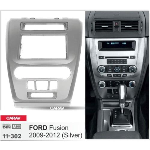 CARAV 11-302 Car Radio Facia for FORD Fusion 2009-2012 (Silver) Fascia Dash CD Trim Installation Kit