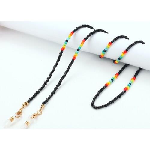 New Fashion Unisex Anti-lost Beaded Chain Face Mask Lanyards Reading Glasses Chain Neck Straps Mask Cord Holder Glasses Chain