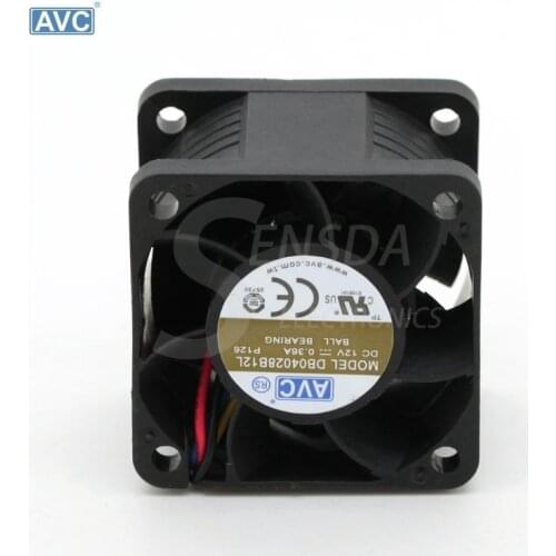 For AVC DB04028B12L -FAR DC 12V 0.36A 40mm case Server cpu computer cooling fans cooler radiator 40x40x28mm