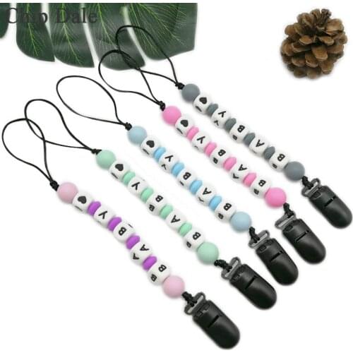 Chip Dale Customized Name Baby Soother Chains Dummy Clips BPA Free Silicone Nipple Holder Baby Shower Gifts Teething Chew Toy