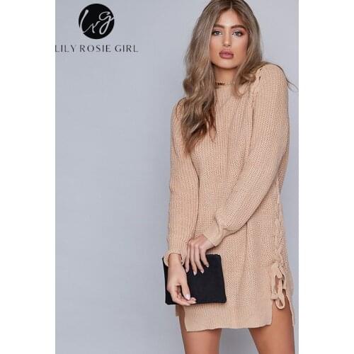 Conmoto Hollow Out Casual Knitted Pullovers Sweater Women O Neck Long Sleeve Khaki Knitwear Autumn Winter Outwear Jumper 2020