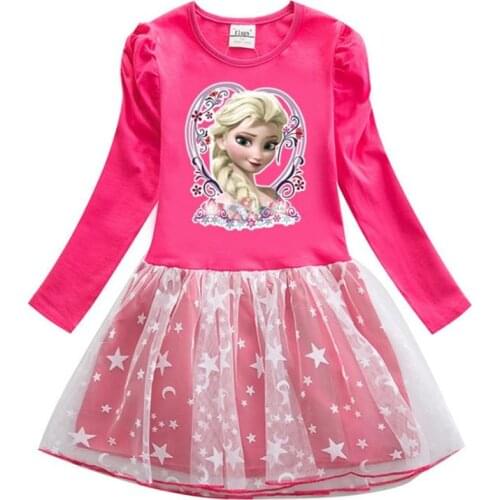 Children long sleeve cartoon network veil the new spring/summer 2021 childrens wear small girls dress