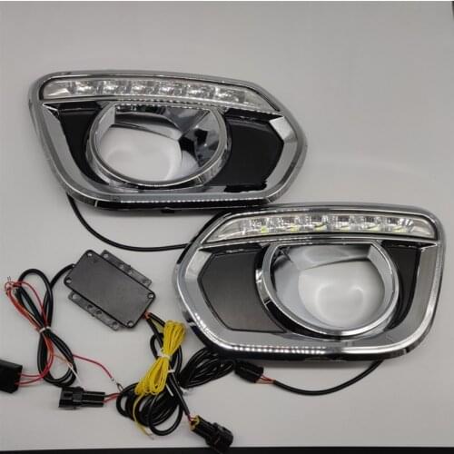 For Great Wall Haval H6 Hover H6 2013-2016 LED Daytime Running Lights Turn signal DRL Drive Light with fog lamp hole