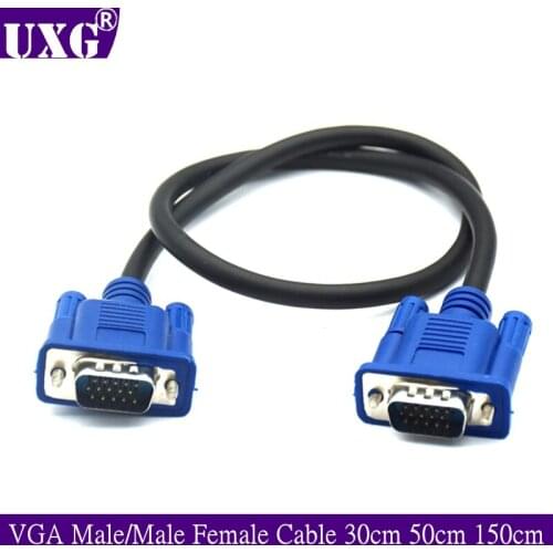 3M VGA Cable Male to Male Female Braided Shielding High Premium HDTV VGA computer tv display signal short cable 0.3m/0.5m/1.5m