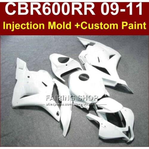 Pure white customize fairing set for HONDA CBR600RR fairing kit 2009 2010 2011 cbr600 rr ABS bodykits CBR 600 RR 09 10 11+7Gifts