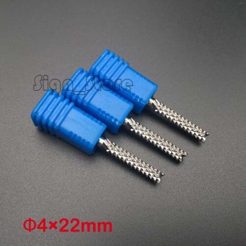 5PCS 4X22mm Corn Teeth End Mill, Milling Cutter CNC Router Bits Tools PCB, Printed Circuit Board Cutter on HDF,Fiber Glass
