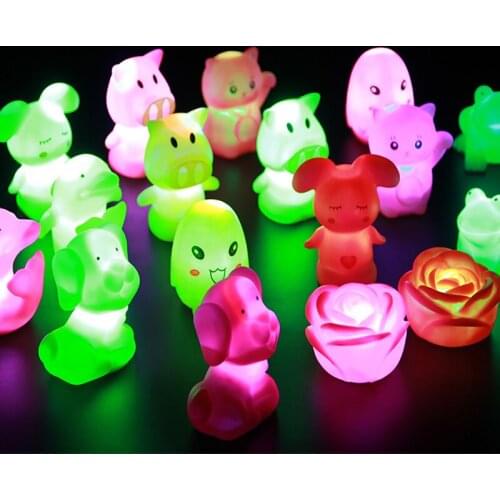 Creative childrens luminous toys Animal and rose phenomenon design night light Holiday decoration boy girl gift Color can vary