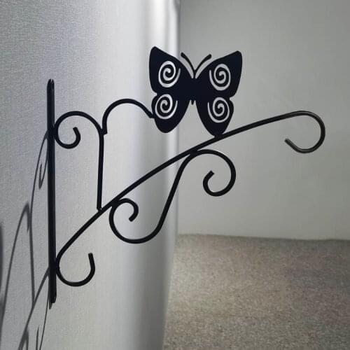 European Style Metal Flower Pot Hooks Bracket Iron Art Plant Hanger Outdoor Garden Wall Fence Hanging Planter Basket for Lantern