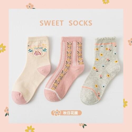 Womens Cotton Happy Funny Invisible Socks With Print Garden Flowers Casual Socks Cute Summer Thin Ankle Socks 3 Pairs/Lot