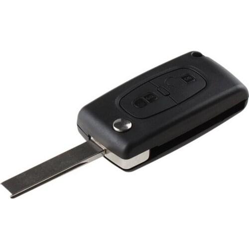 New Flip Remote 2 Button Key Shell Case Blade Fob Replacement For PEUGEOT 207