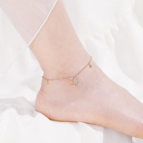 WANGAIYAO Xingyue Anklet Childrens Sexy Simple Anklet Korean Simple Personality