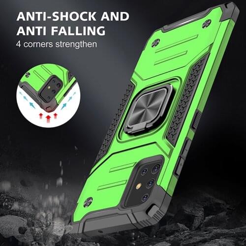 Drop resistance Rugged Case For Samsung Galaxy A51 A71 Armor Fall resistant impact Shock proof Shield Car Magnetic Cover
