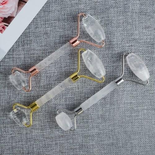 Face Roller Natural Rock Quartz Crystal Massager Facial Anti Cellulite Wrinkle Sliming Beauty Skin Health Care Relax Tool