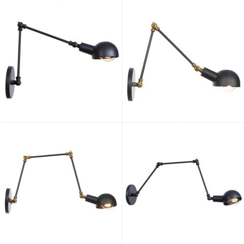 Style restoring ancient ways is the balcony stair corridors contracted restaurant bar wall lamp, wrought iron long arm