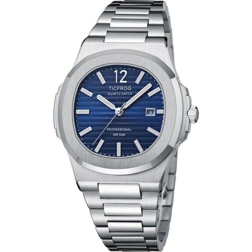 TICFROG Mens Stainless Steel Watch