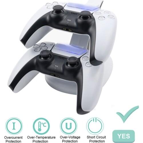 Charging Power For PS5 Wireless Controller 5V 2A Game Handle Dual Charger Dock DualSense Cradle Desktop Stand Station