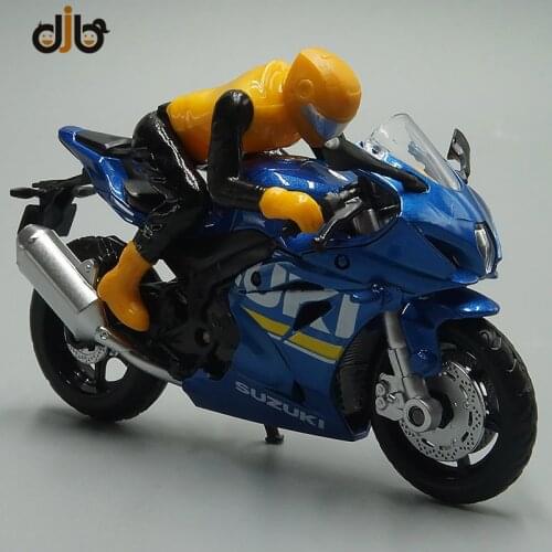 1:18 Diecast Motorcycle Model Toy GSX-R1000 With Racer For Collection