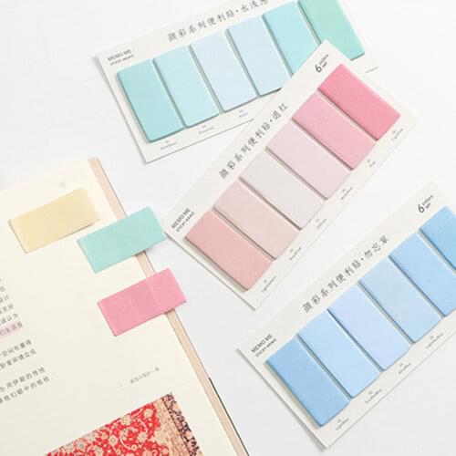 120 Sheets/pack Cute Stationary Supplies Pink Memo Pad Posted It Memo Sheets Sticky Notes for School To Do List Page Flags