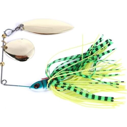 4Pcs Metal Spinner Bait Reflective Golden Spoon Fishing Lure Isca Buzzbait 3D Fish Eye Fishing Lure with Hook