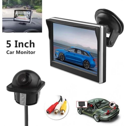 5 Inch TFT LCD Digital Car Rear View Monitor LCD Display with Front Diaphragm + 420 TV Lines Camera NTSC / PAL System