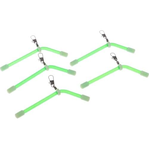 5pcs Plastic Anti Tangle Feeder Booms Bent Booms With Swivel Snap 9.3cm 14.3cm 19cm for Light Trolling Boat