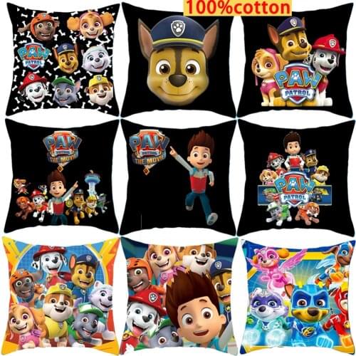 Paw patrol Pillowcase Sofa Hug Pillowcase paw dog Animal Print Car Pillow case Decorative Style Home Customization Pillow Case