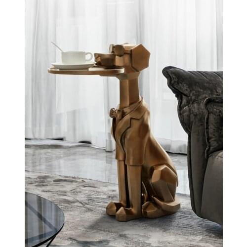 Decoration OF Dog Statue For Colorful Home Decor Large Tray Ornaments Storage Sculpture Home Living Room Nordic Art accessories