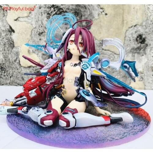 Playful bag 13cm pvc Model No Game No Life Shuvi Dola action figure Sexy girl Sitting posture figure Anime collections HF12