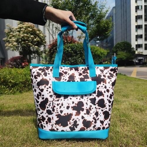 Insulated Cooler Bags Travel Picnic Food Storage Handbag Leopard Fruit One Shoulder Bag