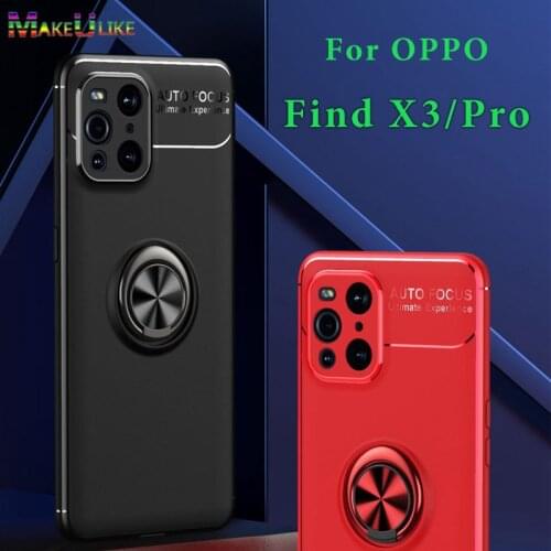 Ring Silicone Case For OPPO Find X3 Pro Case Anti-Fall Phone Soft Cover For OPPO Find X3 X 3 Pro X3Pro Case