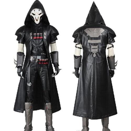 HOT Games Reaper Cosplay Costume COS Gabriel DE Reyes Full Set Any Size Handmade For Halloween With Mask