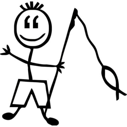 Hot Sell Personalized Car Stickers Baby Fishing Funny Motorcycle Vinyl Decals