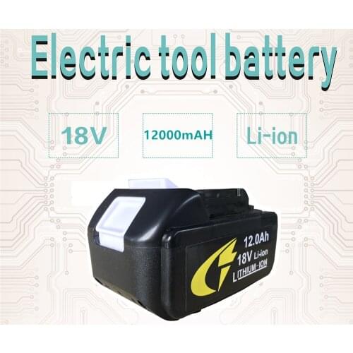 Power Tool Battery Rechargeable Battery 18 V 12000ah Lithium Ion for Makita 18v Battery BL1830 BL1840 BL1850 BL1860+DC18RC