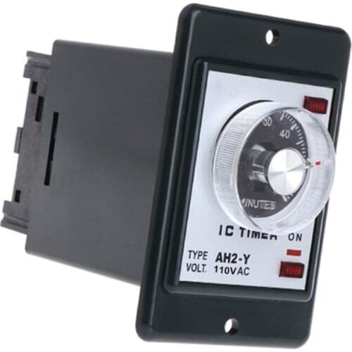 Power On Delay Timer Time Relay Device 1/10/30 Seconds 10/30 Minutes AC110V AH2Y