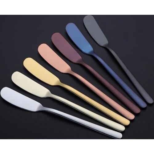 Stainless Steel butter Knife Cheese Dessert Jam Spreaders Cream Knife Western Cutlery F20173482
