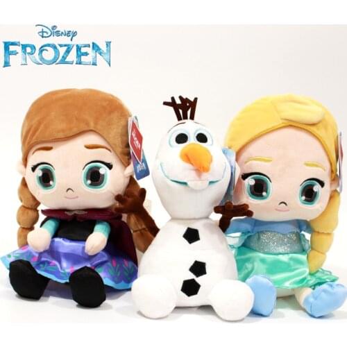 Disney Anna Elsa Plush Dolls Children Birthday Christmas Gift for Girls Princess Elsa Olaf Elza Stuffed Toys
