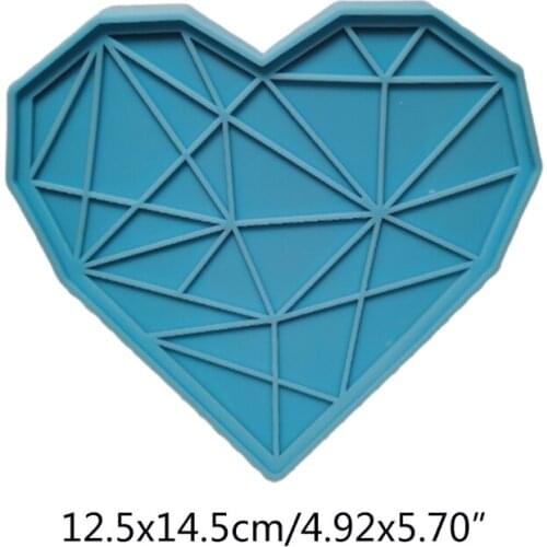 DIY Crafts Plaster Epoxy Resin Mold Diamond Heart Jewelry Casting Silicone Mould Material Crystal Mold Soap Making