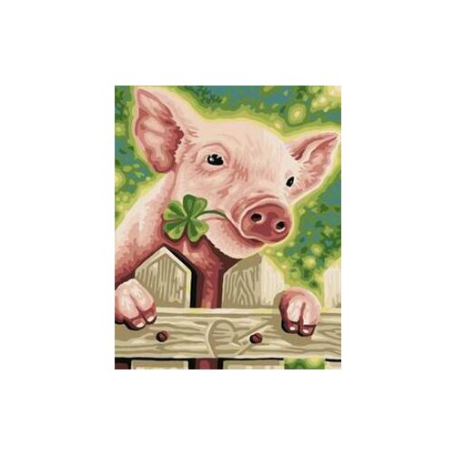 MaHuaf-W836 Lucky Piglet coloring by numbers wall art pictures for living room diy oil canvas painting cuadros paintings