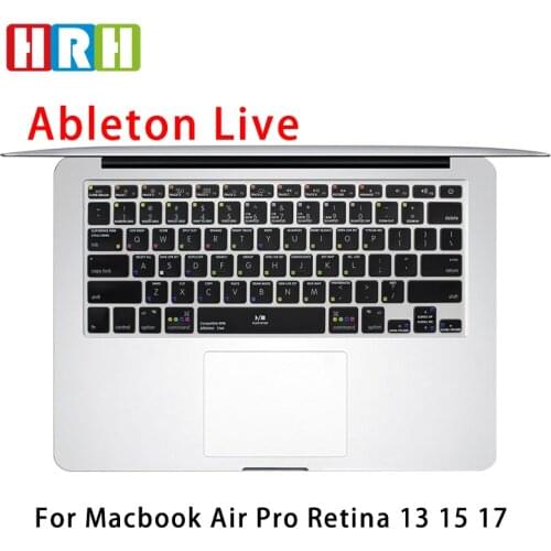 HRH Ableton Live Hot Key Transparent US Keyboard Protective Film TPU Keypad Skin Coversfor Macbook Air Pro 13" 15"with Retina