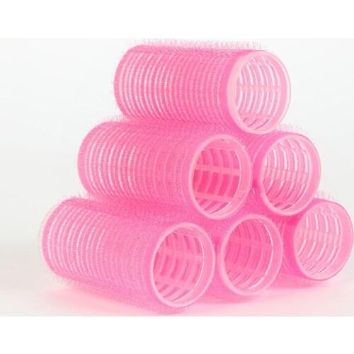 Hair Rollers 6Pcs/Pack Self Grip Hair Curlers Hair Roller Salon Hair Dressing Curlers Jumbo Size Hair Roller Sticky Cling Style