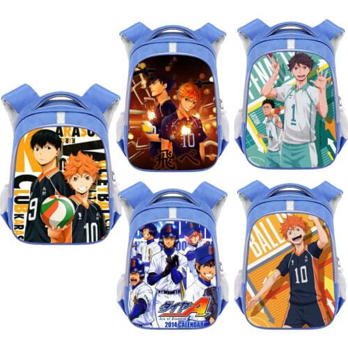 Manga Collage Haikyu Students Back to School Bags Boy Girl Fashion Haikyuu Teens Books Backpack