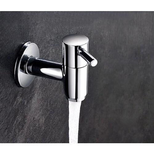Wall Mounted Waterfall Basin Faucet For Bathroom,Brass Chrome Plated Bibcock Tap SC301