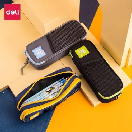 Pencil Inset Pencil Bag For Boy Thick Oxford Cloth Pen Punch Home Study Stationery Storage Pencil Case Cosmetic Zipper Bag 67029