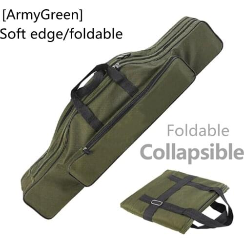 Fishing bag 80cm large capacity foldable waterproof fishing rod bag Oxford cloth sea fishing supplies foldable packaging