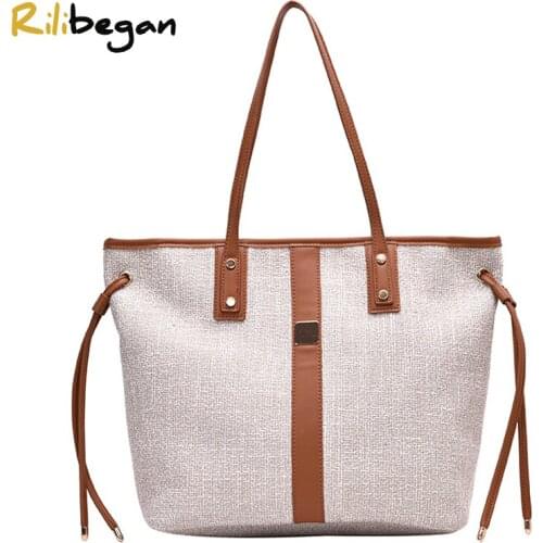 Fashion Shoulder Bag Women High Quality Patchwork Women Crossbody Tote Bag Canvas Women Messenger Bags Female Handle HandBag