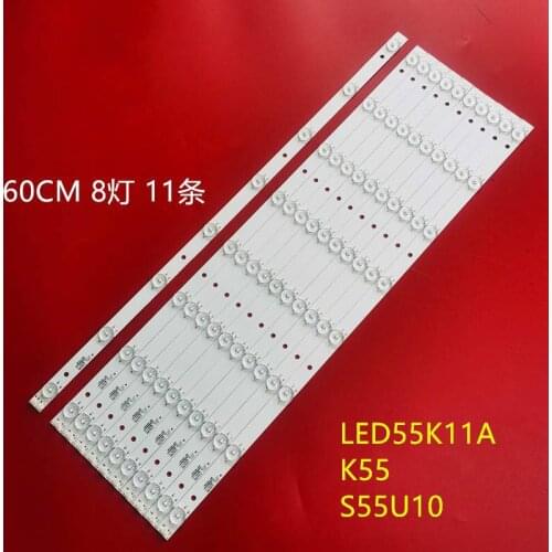 600mm LED Backlight strip 8 lamp for C550DUJ LED55K11A R55U50 K55 KKTVK55 S55U10 CC02550D602V04A CC02550D602V04B 8S1P