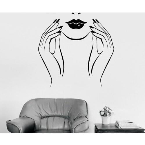 Manicure Vinyl Wall Decal Nails Studio Beauty Salon Decoration Stickers Removable Fashion Modern Art Decals Mural P760