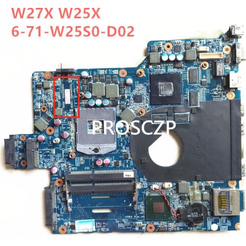 High quality For Clevo W27X W25X W271ES 6-71-W25S0-D02 Laptop motherboard W251ESMB-0D motherboard 100% tested fully work